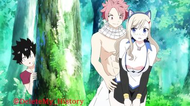 Rebecca's Nasty Threesome with Natsu and Sneaky Shiki [Incognito Mode]