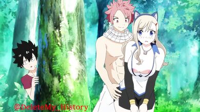 Rebecca's Nasty Threesome with Natsu and Sneaky Shiki [Incognito Mode]