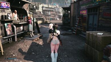 Naughty Yuffie's Teasing Wardrobe Malfunction