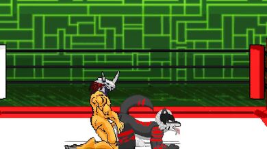 Digimon WarGreymon conquers Saber with his huge cock and claims her as his trophy