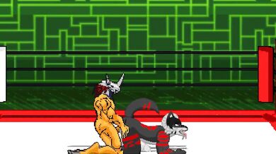 Digimon WarGreymon conquers Saber with his huge cock and claims her as his trophy