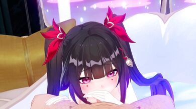 Hanabi Sparkles after a Hot Round of Garden Humping