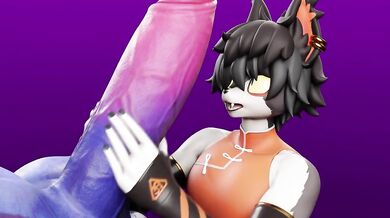 Black Furry Thing Handjob