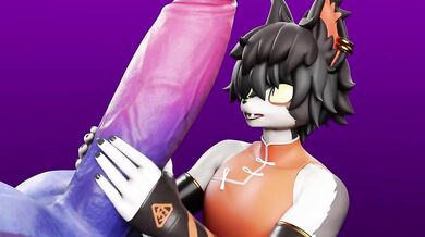 Black Furry Thing Handjob