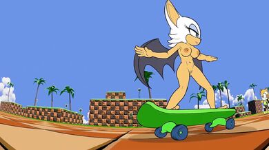 Fucking Rouge's Tight Cunt in a Public Washroom Stall