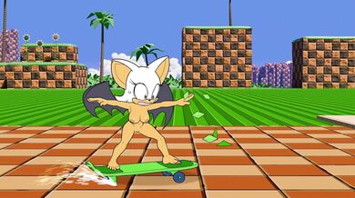 Fucking Rouge's Tight Cunt in a Public Washroom Stall