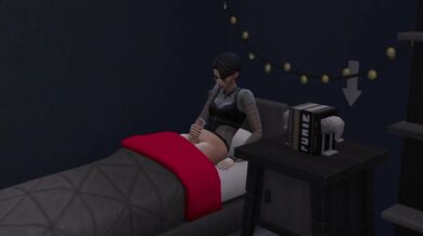 'Morbidly Beautiful Futanari's Bedroom Jerk-Off Session'