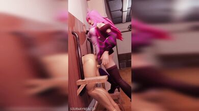 Katarina's SourWayneAcid Punishment: Fucking a Guy Trapped in a Wall