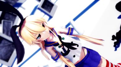 Shameless Shimakaze Gives Out Her Phone Number in This Masturbating 3D Anime Porn!