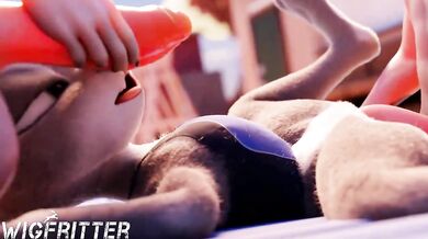 Swimming Pool Fun With Judy's Double D's