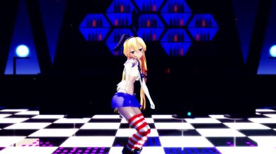 Hamselvish's Horny Touch on Shimakaze's Body in 'R15 MMD'