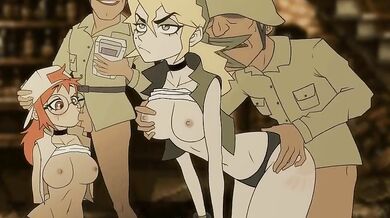 'Eri and Fio go wild in the bedroom, bar sex with Kyde'