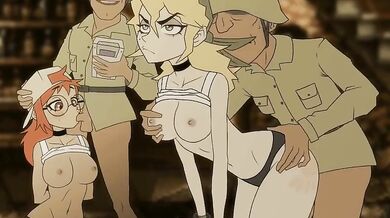 'Eri and Fio go wild in the bedroom, bar sex with Kyde'