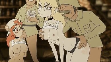 'Eri and Fio go wild in the bedroom, bar sex with Kyde'