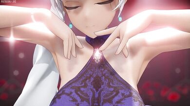 Weiss's Nude Striptease: Snapping with Her Ruby Red Pussy