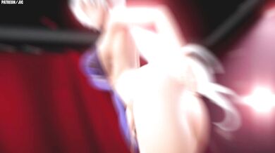 Weiss's Nude Striptease: Snapping with Her Ruby Red Pussy