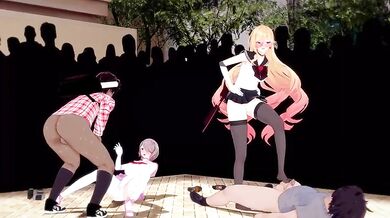 Thrusting their weapons deep into the flesh of everyday citizens, Rita and Durandal love to the people with each thrust.