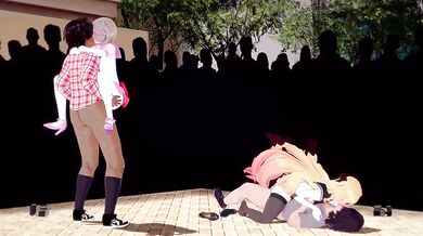 Thrusting their weapons deep into the flesh of everyday citizens, Rita and Durandal love to the people with each thrust.