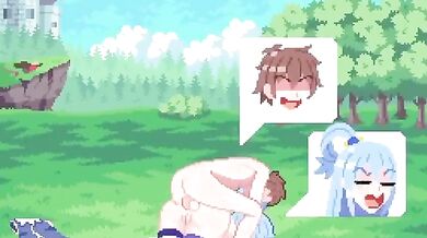 Lustful Aqua and Kazuma: The Erotic Encounter