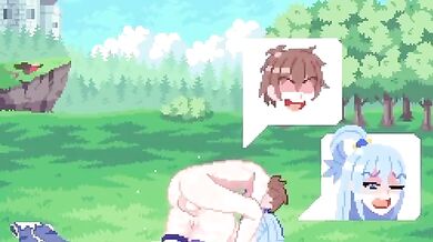 Lustful Aqua and Kazuma: The Erotic Encounter