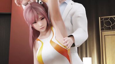 Sexy schoolgirl Honoka gets spanked and fucked in the HMV while her classmates watch!