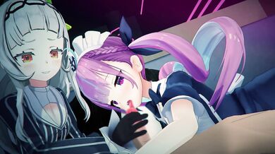 'The Forbidden Love of Murasaki Shion and Minato Aqua in Hololive with Robin00'