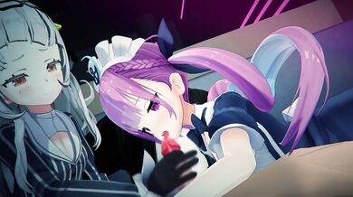 'The Forbidden Love of Murasaki Shion and Minato Aqua in Hololive with Robin00'