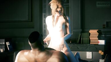 Barret [wanksy] DPs Aerith with creamy loads of semen in her tight asshole and dripping wet pussy.