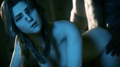 Barret [wanksy] DPs Aerith with creamy loads of semen in her tight asshole and dripping wet pussy.