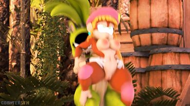 Rewritten: "Sexual Heatwaves: Surge and Dixie's Steamy Three-Way"