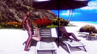 - Horny Ashley Gets DPed on the Sandy Shore