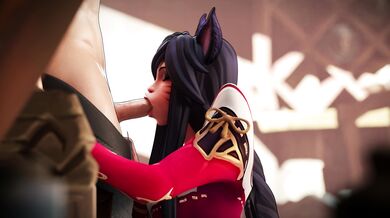 Ahri's Throat Cum Gusher [4K]