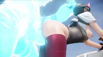 Kiriko's Tail Gets Pounded by the Hairy Spirit Wolf Doggy-Style, Rekin3D-Inspired!