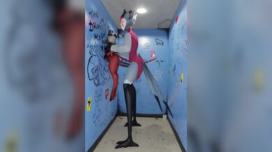 'Tentacle Love in the Bathroom: Stolas and Moxxie with Chocoscorner, nap's art & Valorlynz [Hentai Porn]'