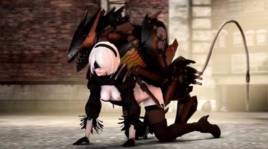 Mistral and 2B's Salacious Sesh with Bladewolf