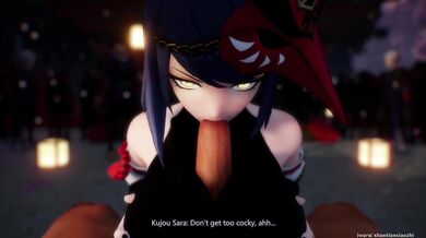 Fucking War with Kujou Sara in Ultra HD and 60fps, with English Subtitles