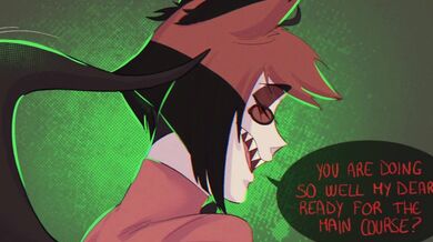 Alastor Bangs Charlie Morningstar! Charlastor/RadioBelle Cartoon Dab