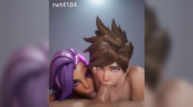 'Overwatch's Tracer and Sombra Get Frisky with a Facial'
