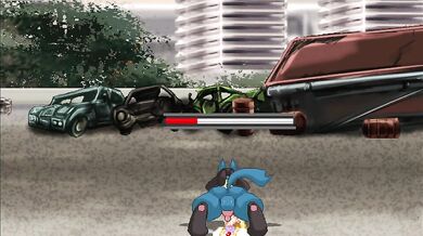 Lucario's Mighty Sword Shafts Deviolette's Throat in a Hentai Frenzy