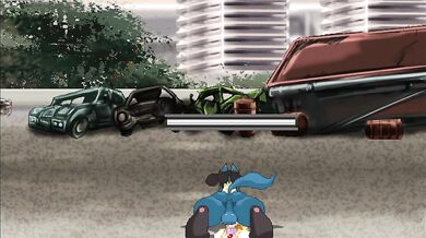 Lucario's Mighty Sword Shafts Deviolette's Throat in a Hentai Frenzy