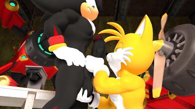 Shadow's Gun Checked by Tails: A Sonic Boom in Sound!