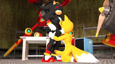 Shadow's Gun Checked by Tails: A Sonic Boom in Sound!