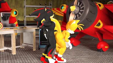 Shadow's Gun Checked by Tails: A Sonic Boom in Sound!