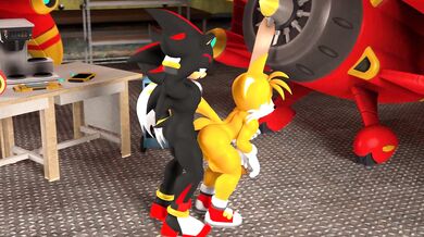 Shadow's Gun Checked by Tails: A Sonic Boom in Sound!