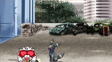 'Lycanroc and Umbreon tying Angel's ass multiple times in a rough anal scene'