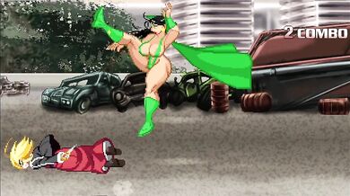 'Ryougi relentlessly ravages Moondragon's throat and climaxes deep within his esophagus'