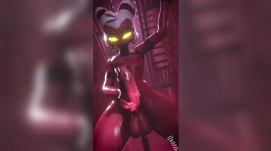 Big Red Moxxie Jizzes on Screen with SFM Rim Jobs!