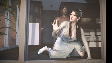 Pornstar Yunyun Gives a Black Guy a Handjob