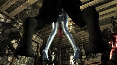 Horny werewolves get their freak on with futa demons