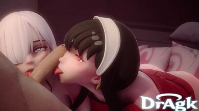 Yor and Fiona's Drag Kissing Session